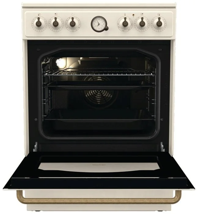 Плита электрическая Gorenje GECS6B70CLI бежевая, конфорок 4 электрических, духовка 71 л, 60 см x 85 см x 60 см