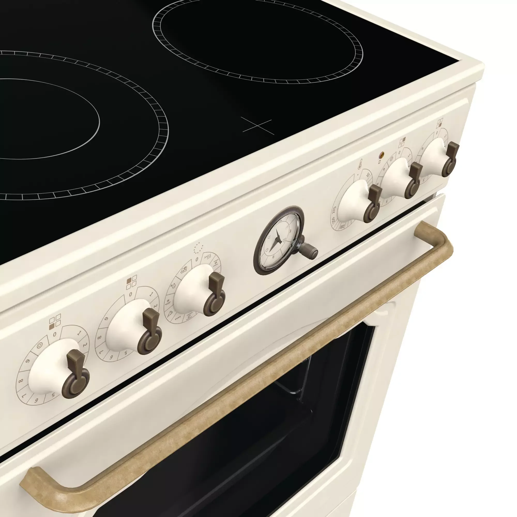 Плита электрическая Gorenje GECS6B70CLI бежевая, конфорок 4 электрических, духовка 71 л, 60 см x 85 см x 60 см