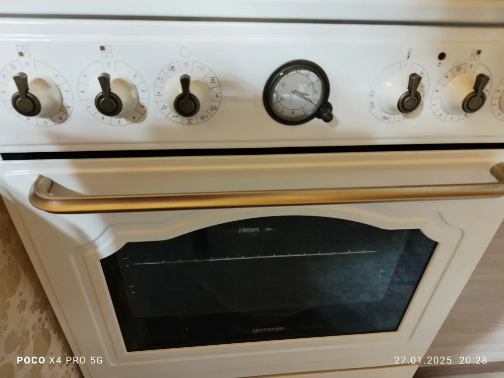 Плита электрическая Gorenje GECS6B70CLI бежевая, конфорок 4 электрических, духовка 71 л, 60 см x 85 см x 60 см