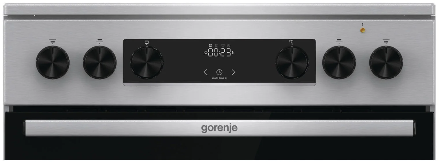 Плита электрическая Gorenje GECS6C70XC серебристый, конфорок 4 электрических, духовка 71 л, 60 см x 85 см x 60 см