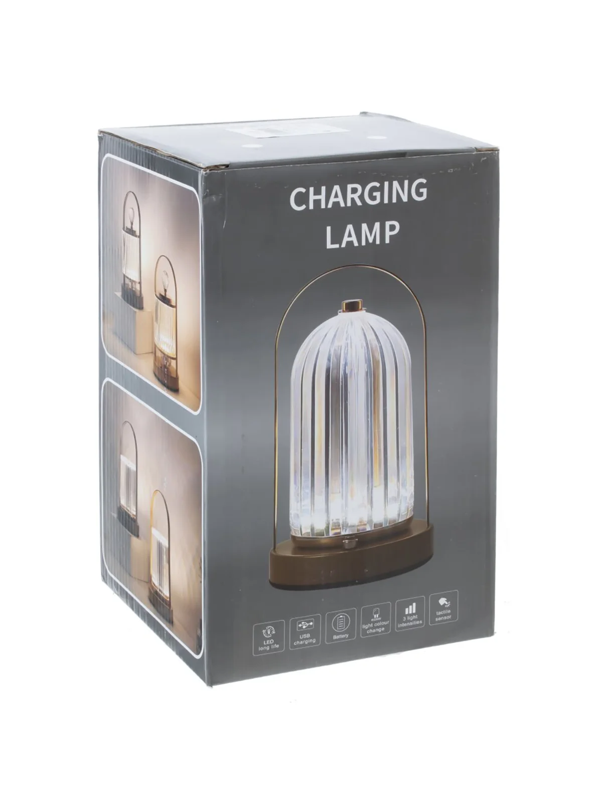 Светильник, L12 W12 H21 см, USB, шнур 0,5 м