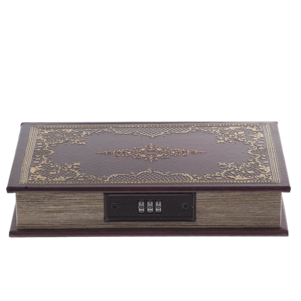 Шкатулка-книга с код.замком, L16 W4,5 H24 см