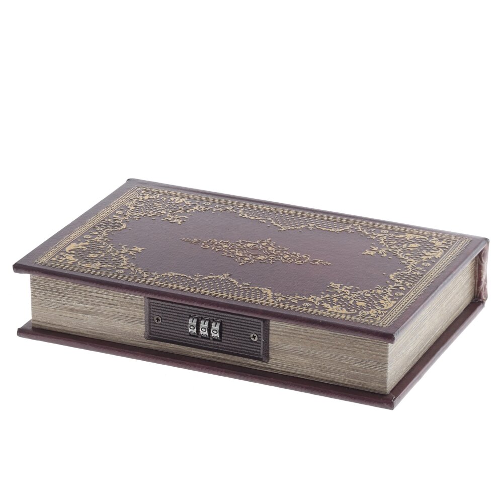 Шкатулка-книга с код.замком, L16 W4,5 H24 см