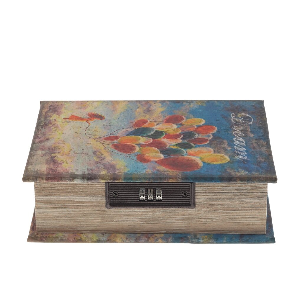 Шкатулка-книга с кодовым замком, L15,5 W7 H22 см