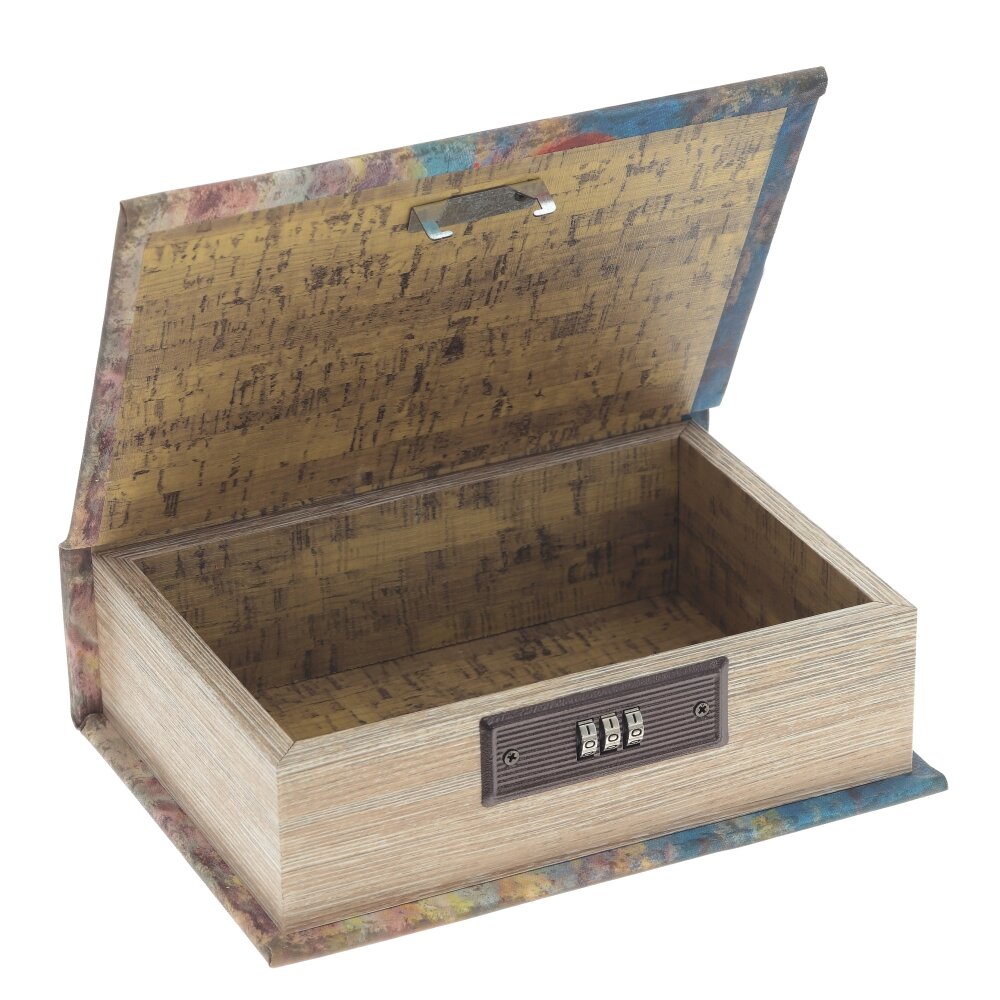 Шкатулка-книга с кодовым замком, L15,5 W7 H22 см