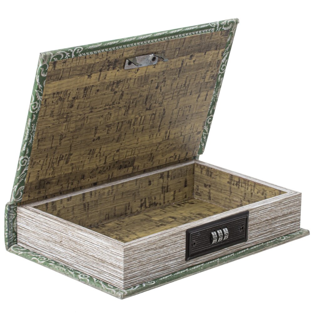 Шкатулка-книга с кодовым замком, L16 W5 H24 см