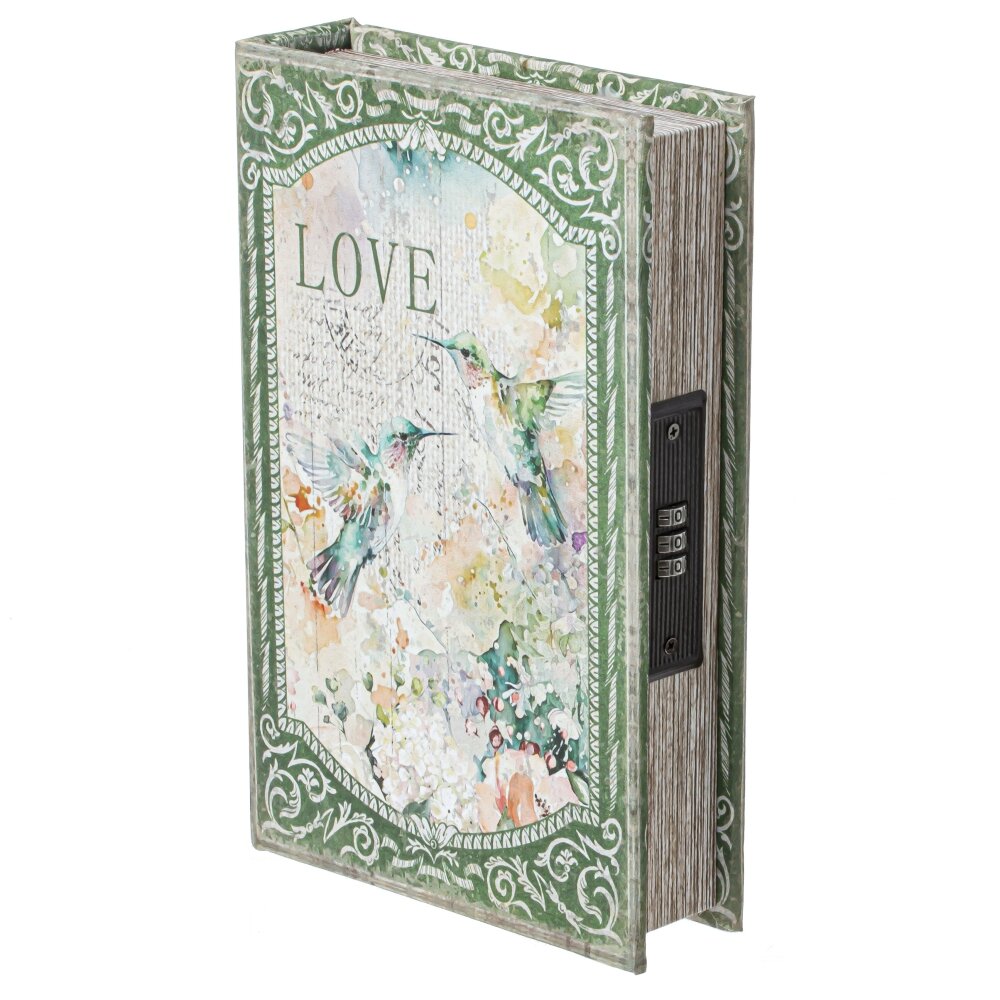 Шкатулка-книга с кодовым замком, L16 W5 H24 см