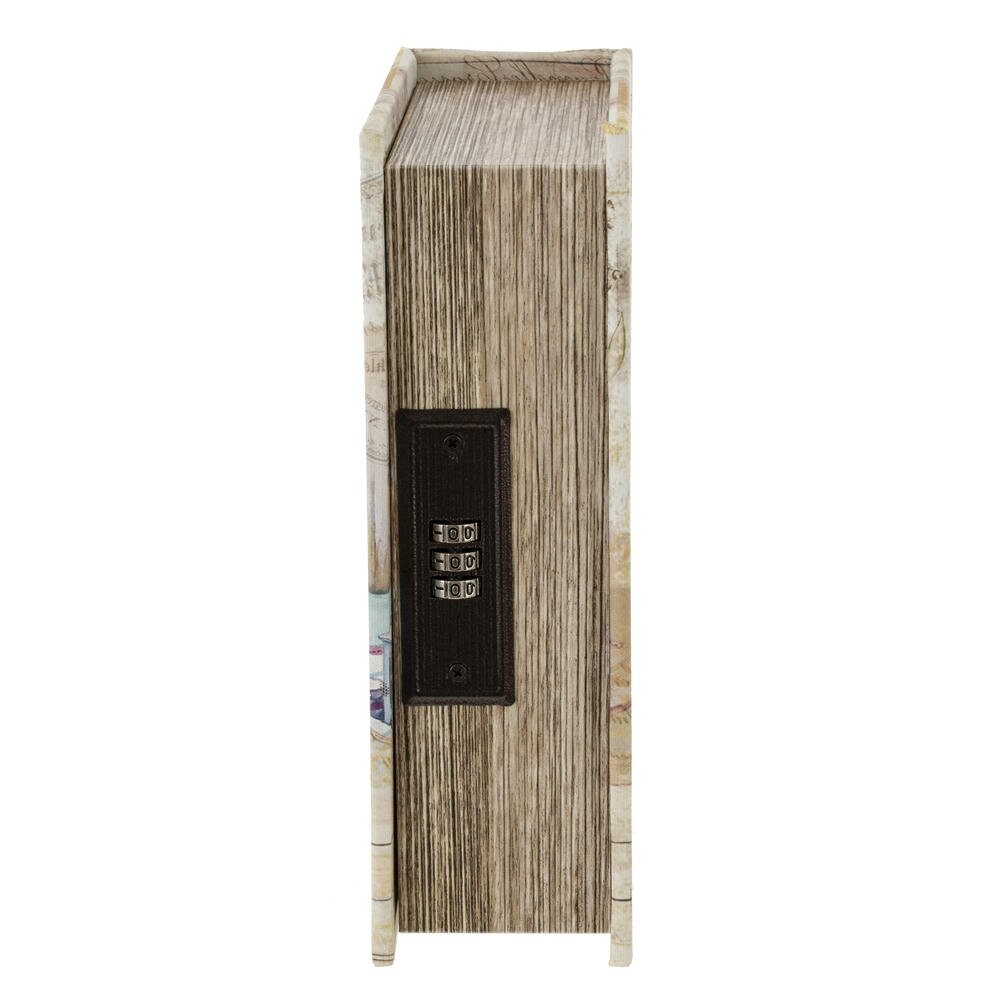 Шкатулка-книга с кодовым замком, L16 W6,5 H22 см