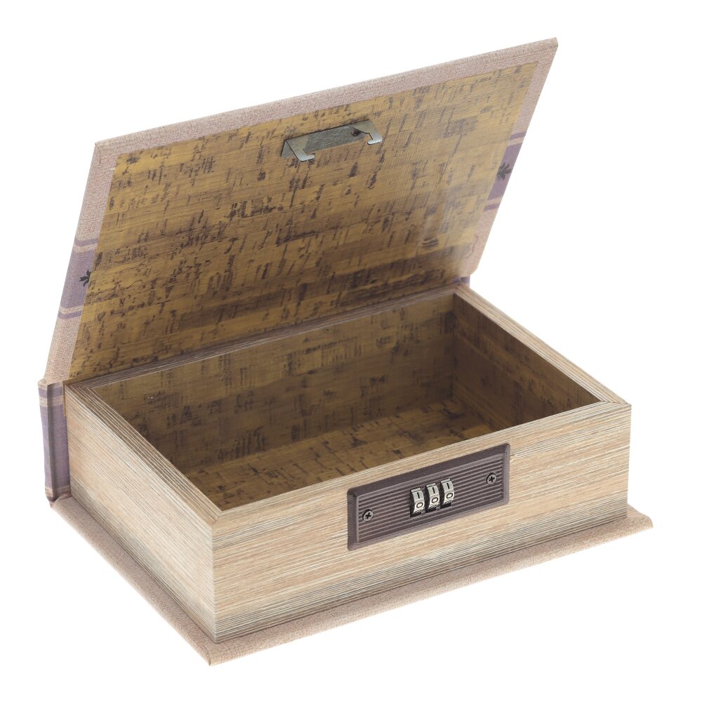 Шкатулка-книга с кодовым замком, L16 W7 H22,5 см