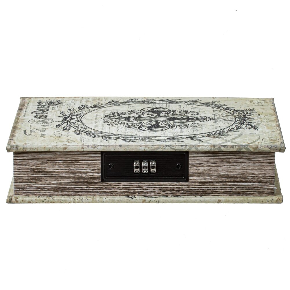 Шкатулка-книга с кодовым замком, L19 W5,5 H25 см