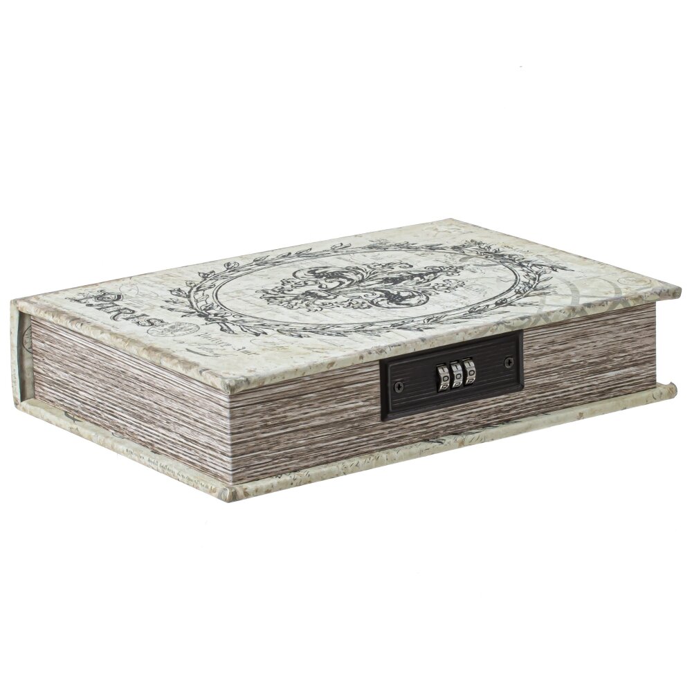 Шкатулка-книга с кодовым замком, L19 W5,5 H25 см