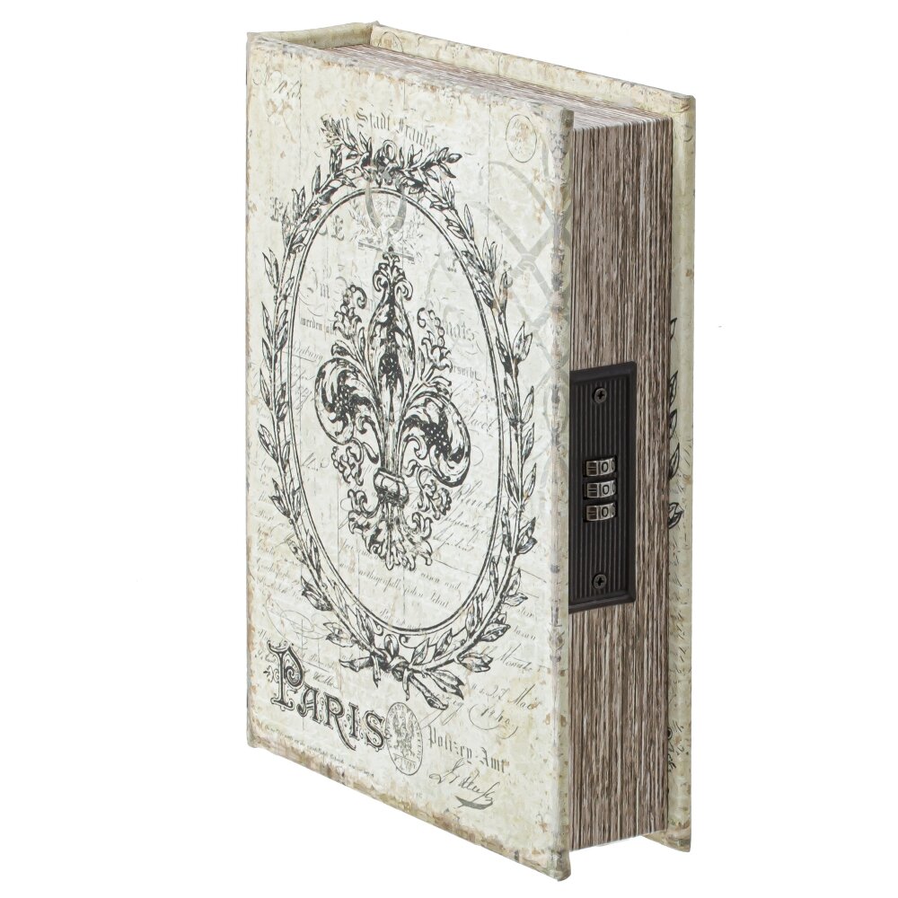Шкатулка-книга с кодовым замком, L19 W5,5 H25 см