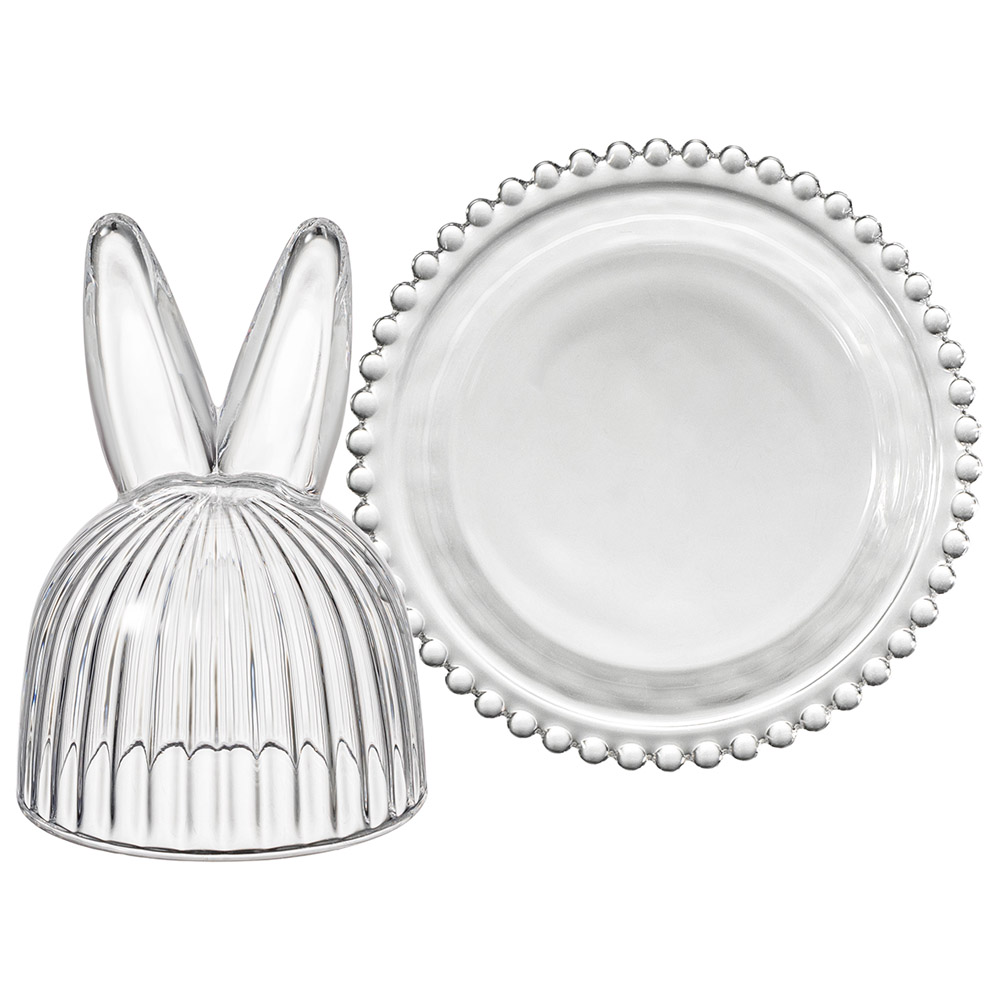 БЛЮДО СЕРВИРОВОЧНОЕ С КРЫШКОЙ "RABBIT FAMILY" 14*14*16 СМ