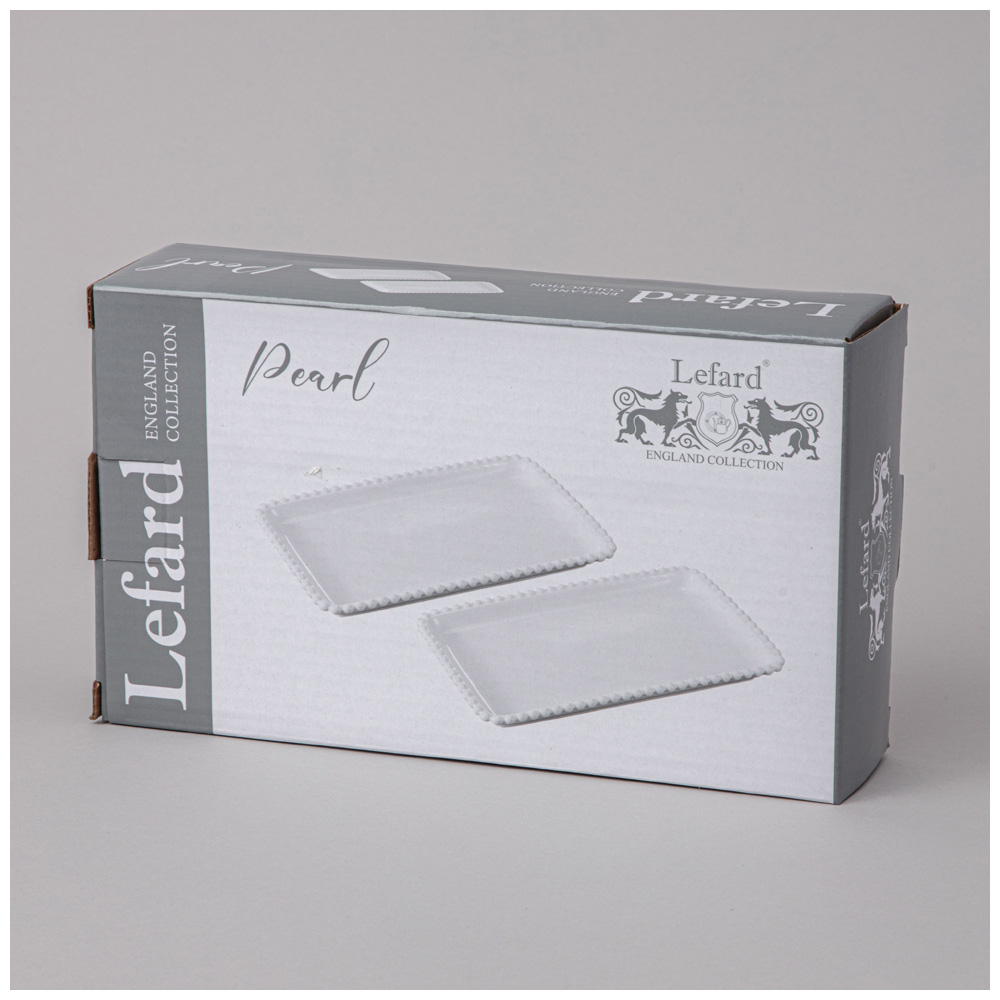 НАБОР БЛЮД LEFARD "PEARL" ПРЯМОУГ. 2 ШТ. 20*12*2 СМ (КОР=18НАБ.)