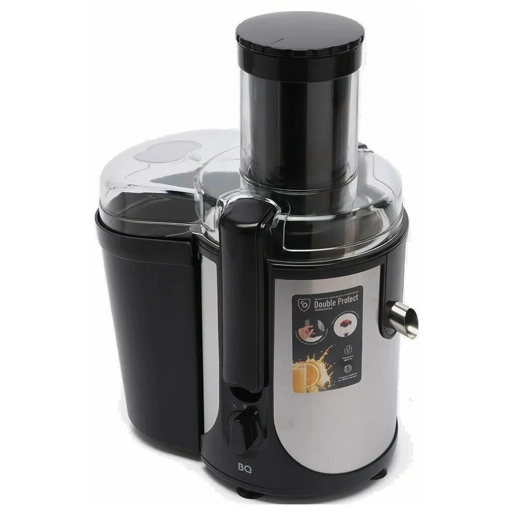 Соковыжималка BQ J1003 Чёрный-Сталь (1800Вт, 85мм отверстие)