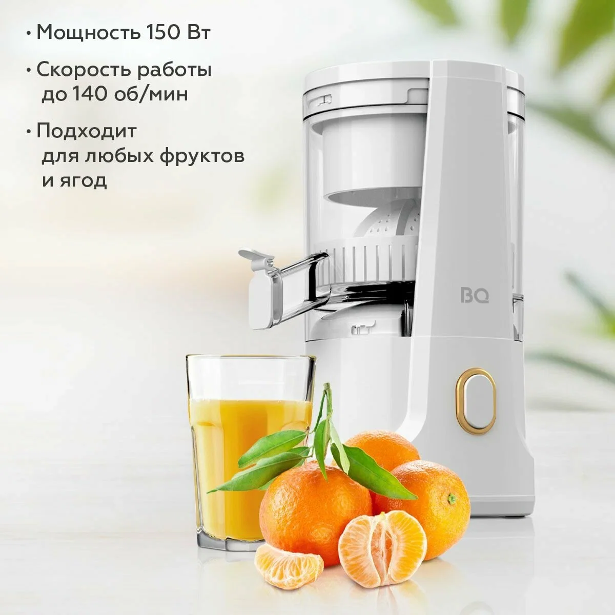 Соковыжималка BQ J1010 Белый 150 Вт, 1 скорость