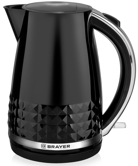Эл,чайник BRAYER BR1009, 2200 Вт, 1,7 л, автооткл отсут.воды, термост.пласт, поворот.корп