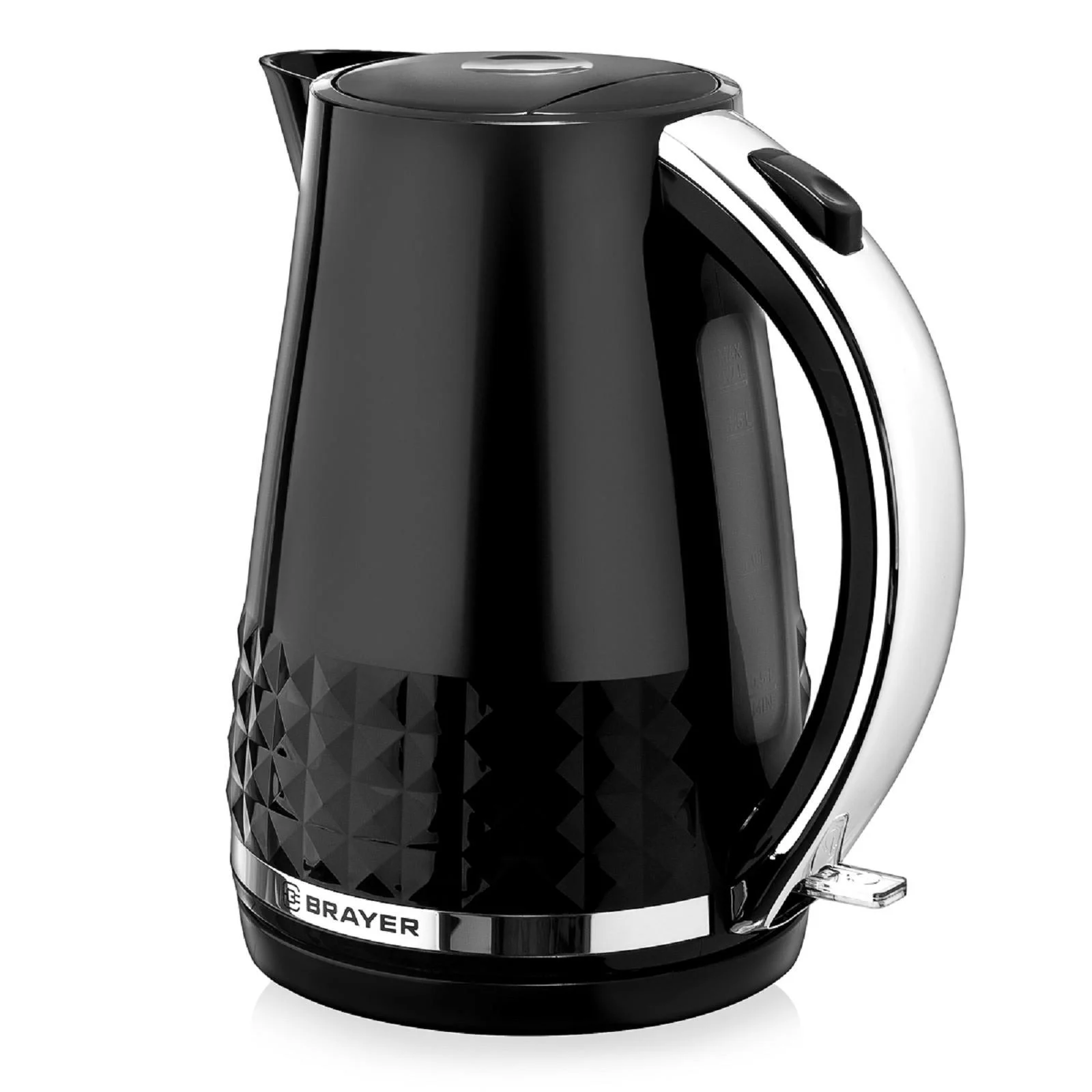Эл,чайник BRAYER BR1009, 2200 Вт, 1,7 л, автооткл отсут.воды, термост.пласт, поворот.корп