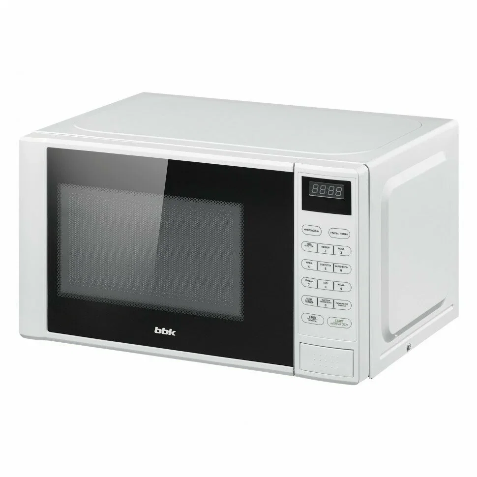 Микроволновая печь BBK 20MWG-735S/W белый, 20 л, 700 Вт, переключатели - сенсор