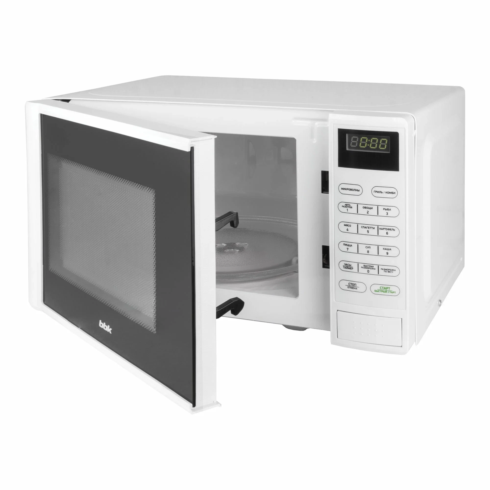 Микроволновая печь BBK 20MWG-735S/W белый, 20 л, 700 Вт, переключатели - сенсор