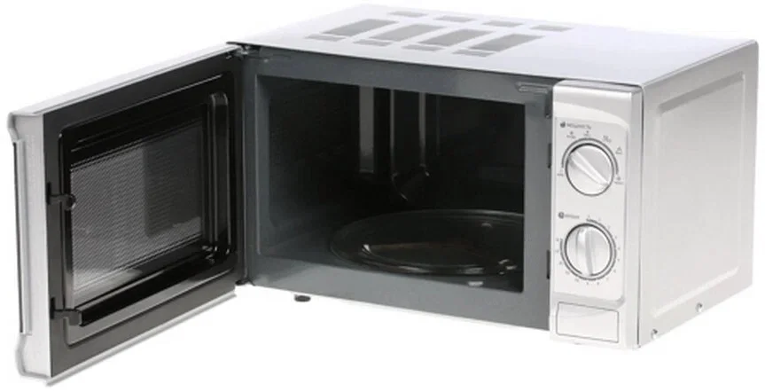 Микроволновая печь BBK 20MWS-707M/S серебро, 20 л, 700 Вт, переключатели - поворотный механизм