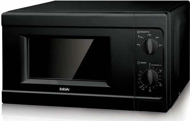 Микроволновая печь BBK 20MWS-709M/B черный, 20 л, 700 Вт, переключатели - поворотный механизм
