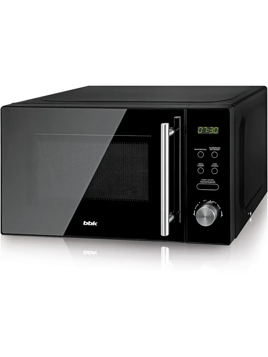 Микроволновая печь BBK 20MWS-722T/B-M/RU черный, 20 л, 700 Вт, переключатели - тактовый/сенсор