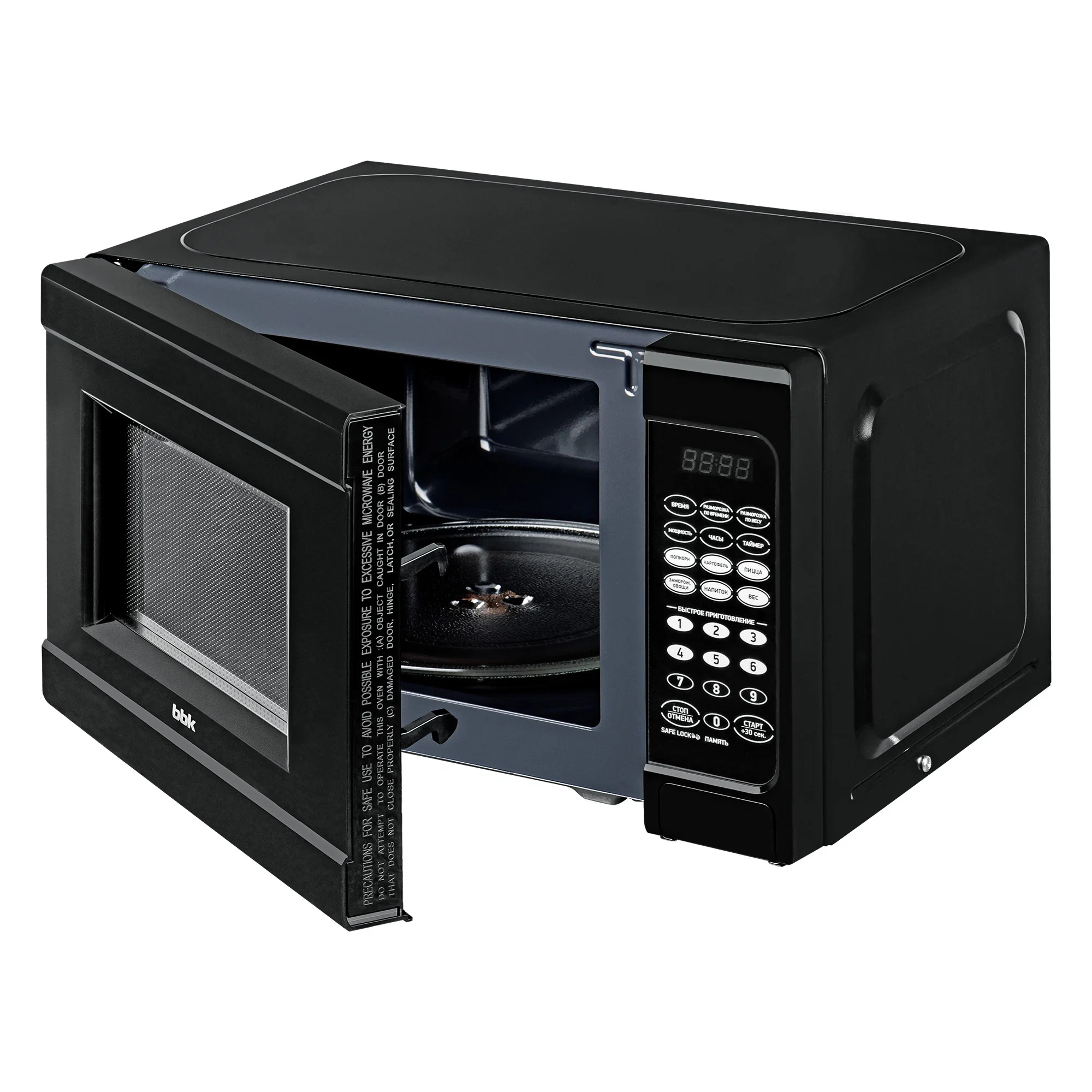 Микроволновая печь BBK 20MWS-727S/B черный, 20 л, 700 Вт, переключатели - сенсор