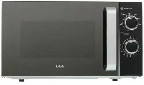 Микроволновая печь BBK 20MWS-772M/S-M серебристый, 20 л, 700 Вт, переключатели - поворотный механизм