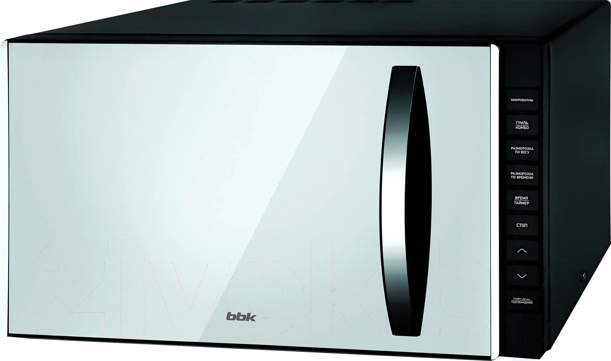 Микроволновая печь BBK 23MWG-850T/B-M черный, 23 л, 800 Вт, переключатели - кнопки