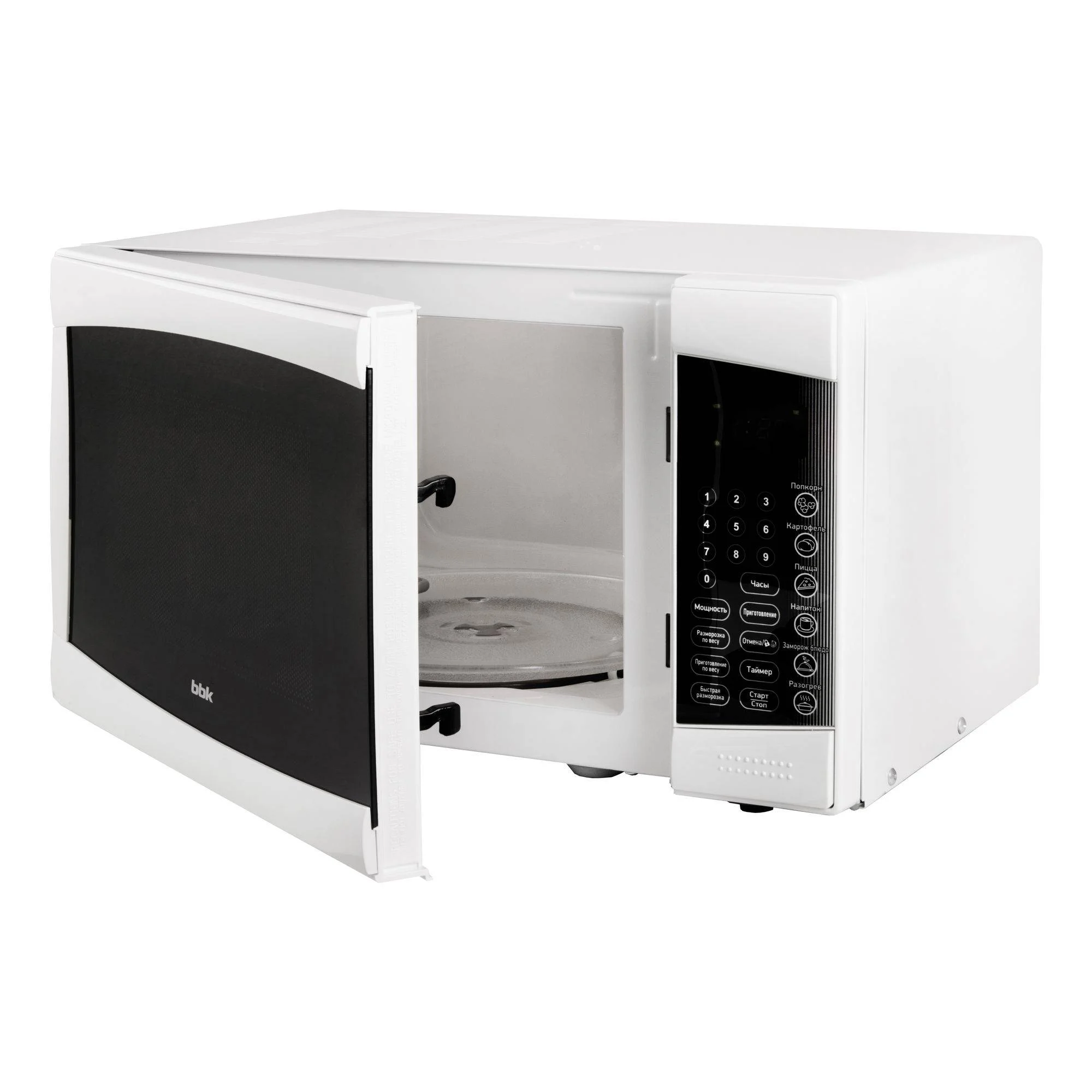 Микроволновая печь BBK 23MWS-915S/W белый, 23 л, 900 Вт, переключатели - сенсор
