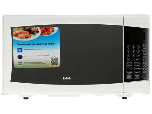 Микроволновая печь BBK 23MWS-915S/W белый, 23 л, 900 Вт, переключатели - сенсор