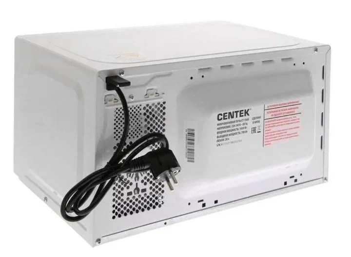 Микроволновая печь Centek CT-1560 белый, 20 л, 700 Вт, переключатели - поворотный механизм