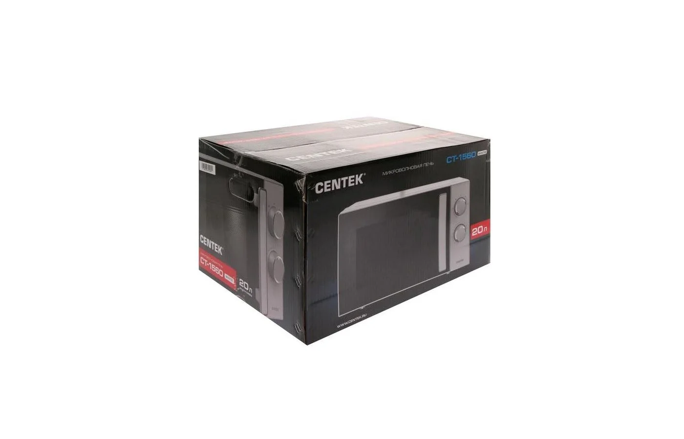 Микроволновая печь Centek CT-1560 белый, 20 л, 700 Вт, переключатели - поворотный механизм