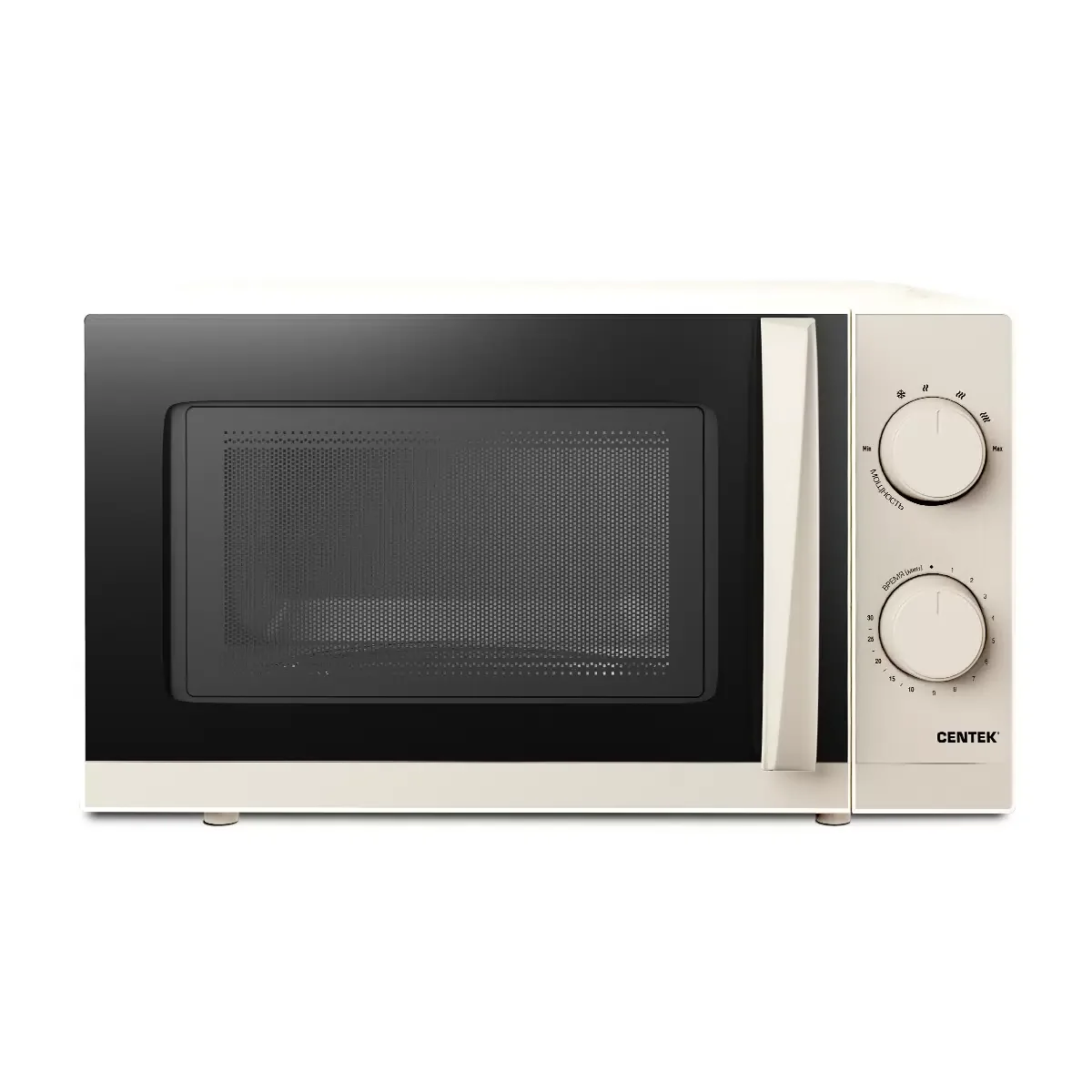 Микроволновая печь Centek CT-1571 бежевый, 20 л, 700 Вт, переключатели - поворотный механизм