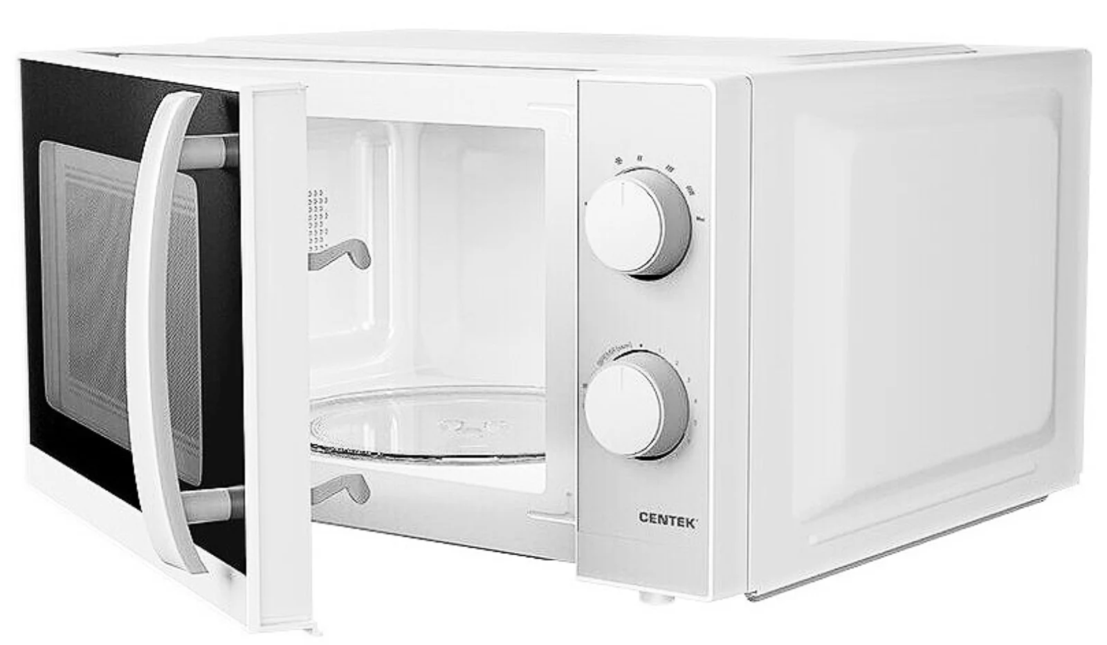 Микроволновая печь Centek CT-1571 белый, 20 л, 700 Вт, переключатели - поворотный механизм