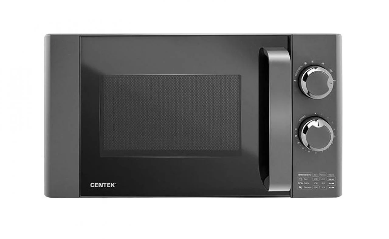 Микроволновая печь Centek CT-1573 серый, 20 л, 700 Вт, переключатели - поворотный механизм