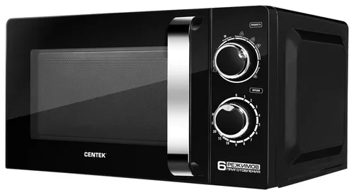 Микроволновая печь Centek CT-1575 черный, 20 л, 700 Вт, переключатели - поворотный механизм