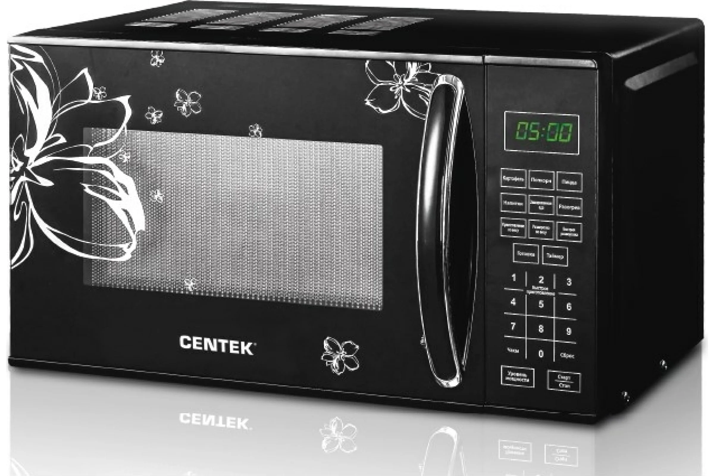 Микроволновая печь Centek CT-1579 черный, 20 л, 700 Вт, переключатели - сенсор