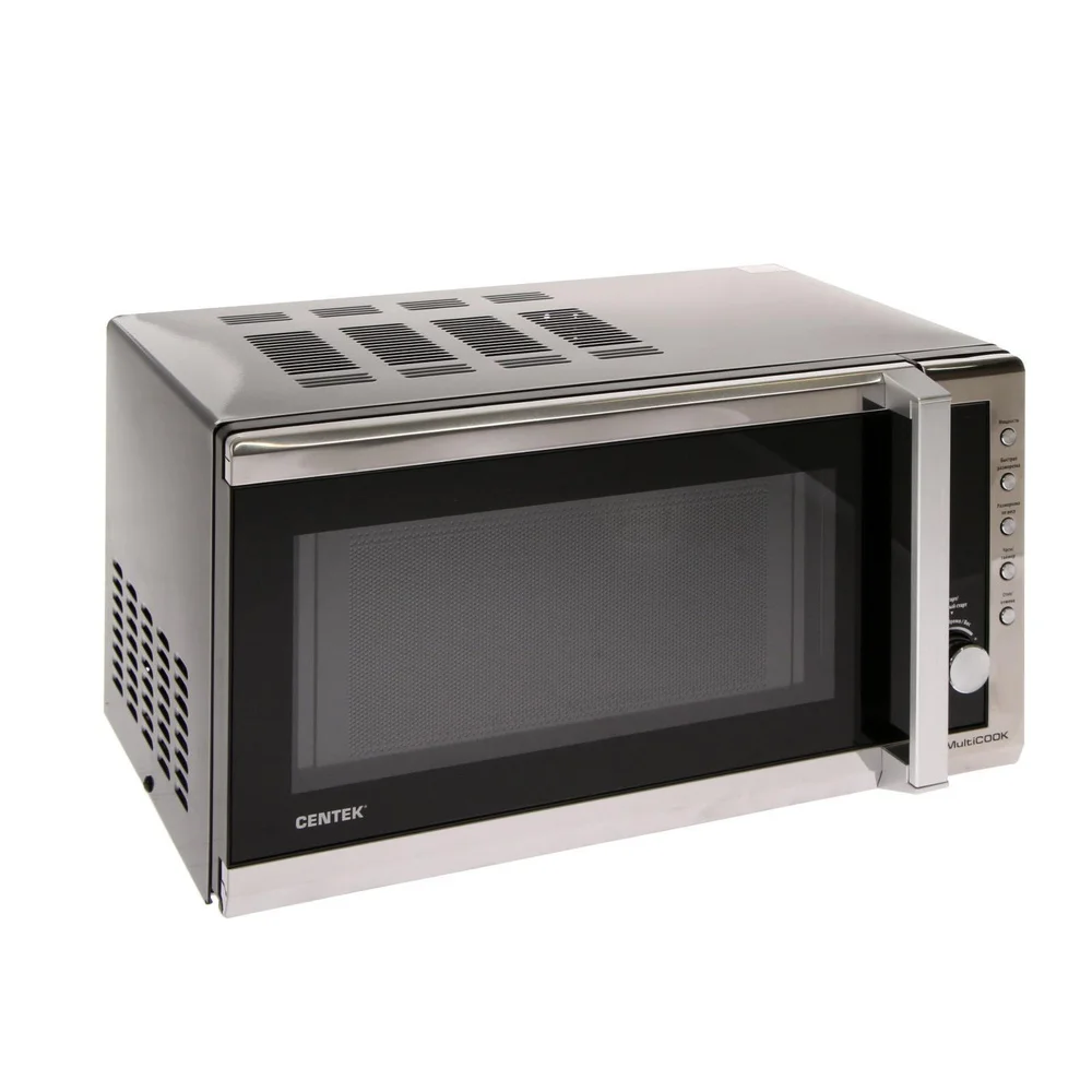 Микроволновая печь Centek CT-1582 нержавеющая сталь, 20 л, 700 Вт, переключатели - кнопки, поворотный механизм