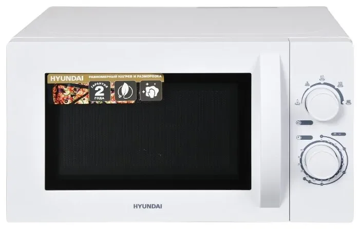 Микроволновая печь Hyundai HYM-M2059 белый, 20 л, 700 Вт, переключатели - поворотный механизм