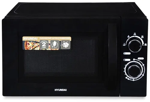 Микроволновая печь Hyundai HYM-M2063 черный, 20 л, 700 Вт, переключатели - поворотный механизм