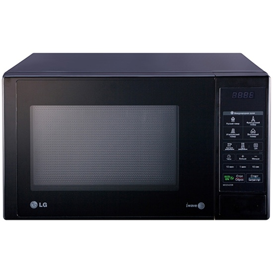 Микроволновая печь LG MS2042DB черный, 20 л, 700 Вт, переключатели - сенсор
