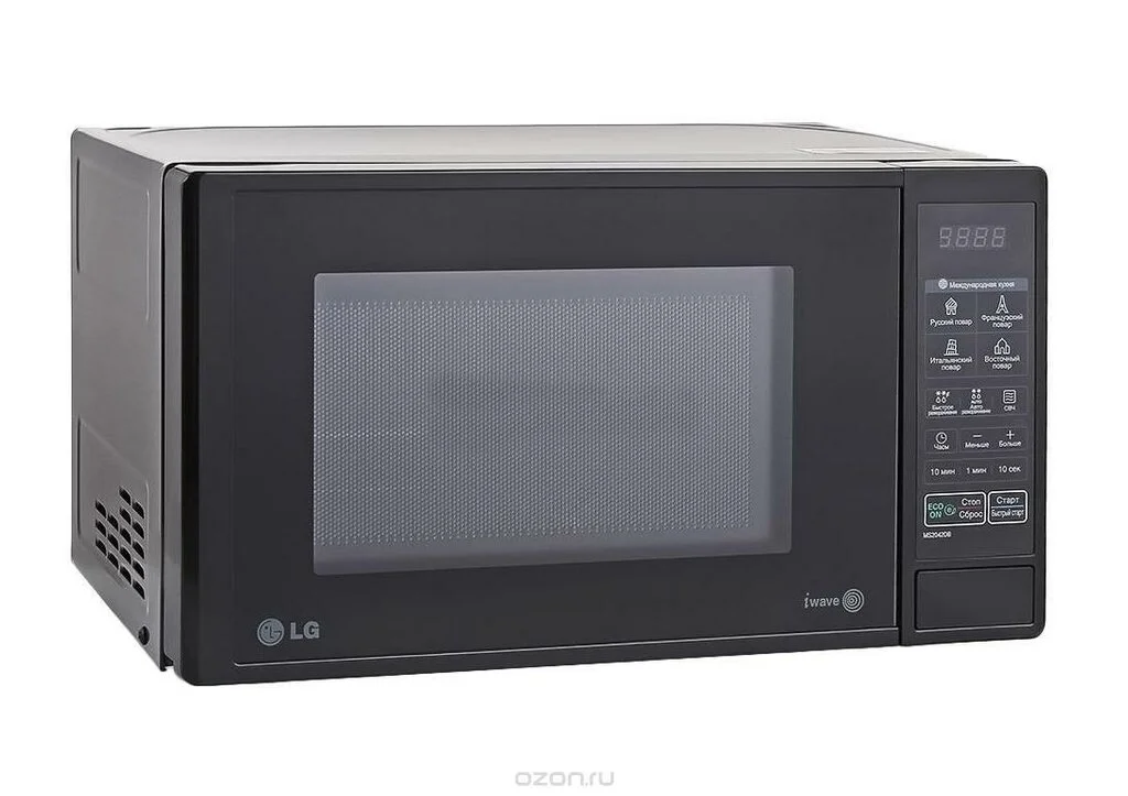 Микроволновая печь LG MS2042DB черный, 20 л, 700 Вт, переключатели - сенсор