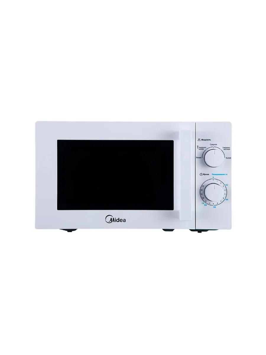 Микроволновая печь Midea MM720CY6-W белый, 20 л, 700 Вт, переключатели - поворотный механизм