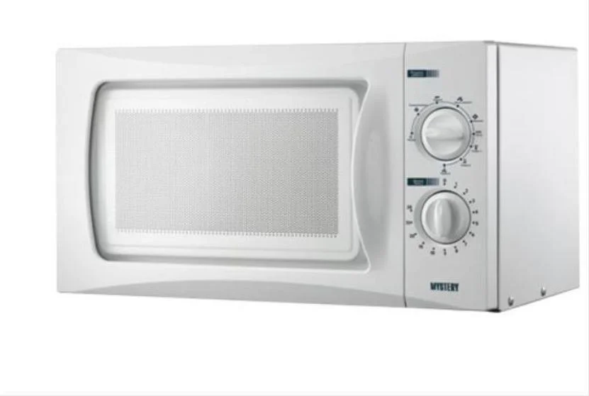 Микроволновая печь Mystery MMW-2009G белый, 20 л, 700 Вт, переключатели - поворотный механизм