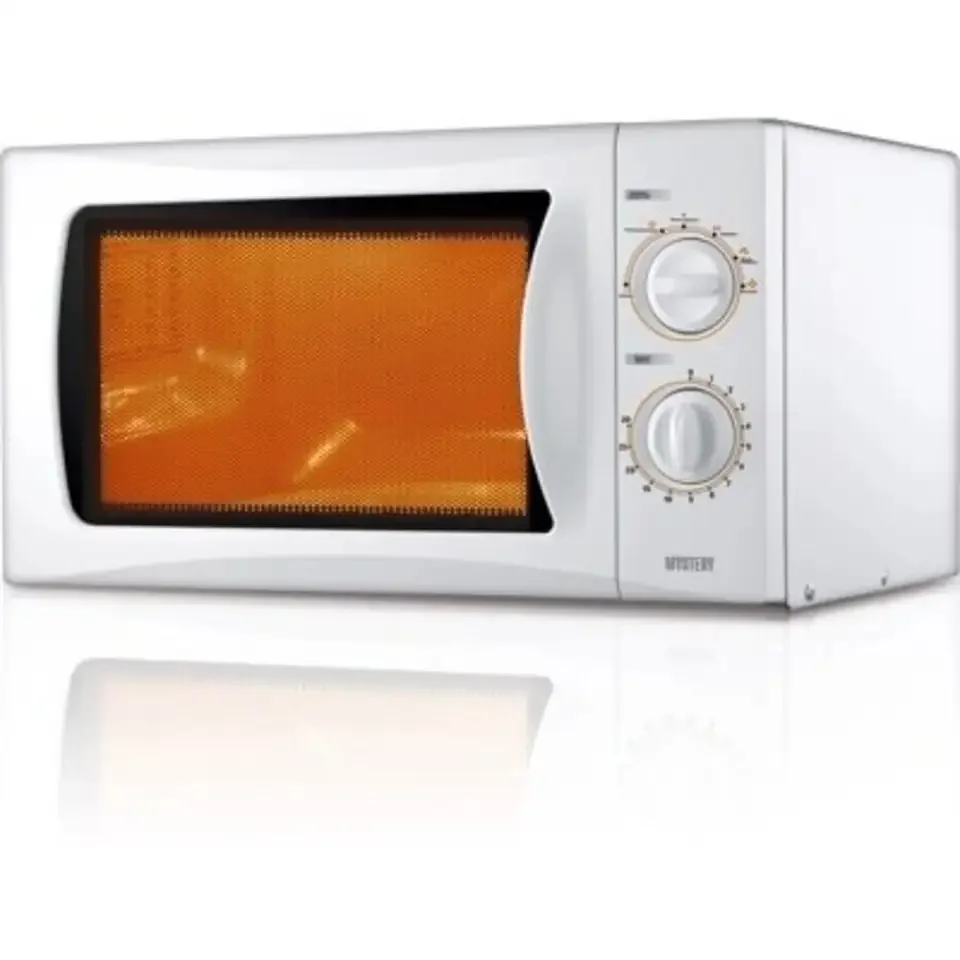 Микроволновая печь Mystery MMW-2013 белый, 20 л, 800 Вт, переключатели - поворотный механизм