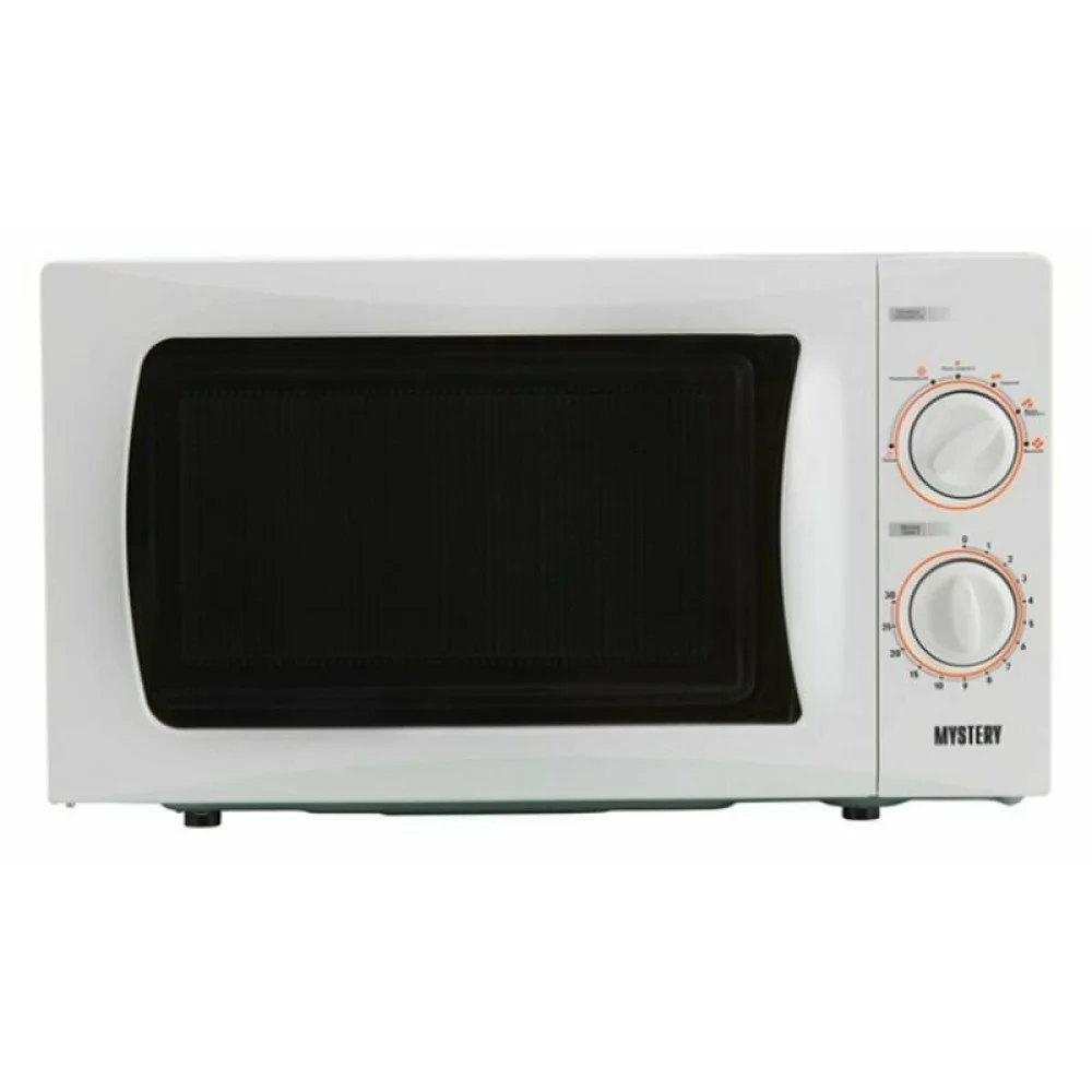 Микроволновая печь Mystery MMW-2013 белый, 20 л, 800 Вт, переключатели - поворотный механизм