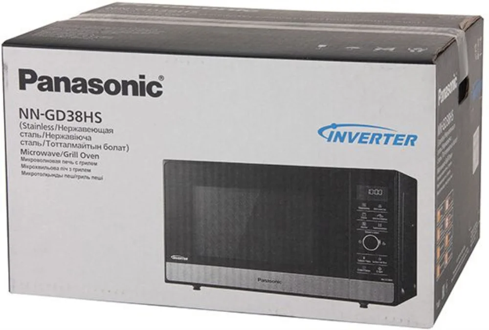 Микроволновая печь Panasonic NN-GD38HSZPE черный, 23 л, 1000 Вт, переключатели - сенсор, поворотный механизм