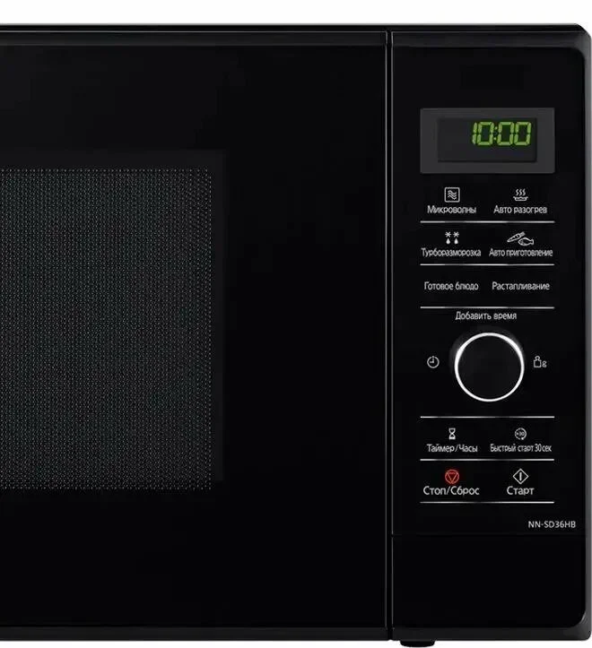 Микроволновая печь Panasonic NN-SD36HBZPE черный, 23 л, 1000 Вт, переключатели - сенсор, поворотный механизм